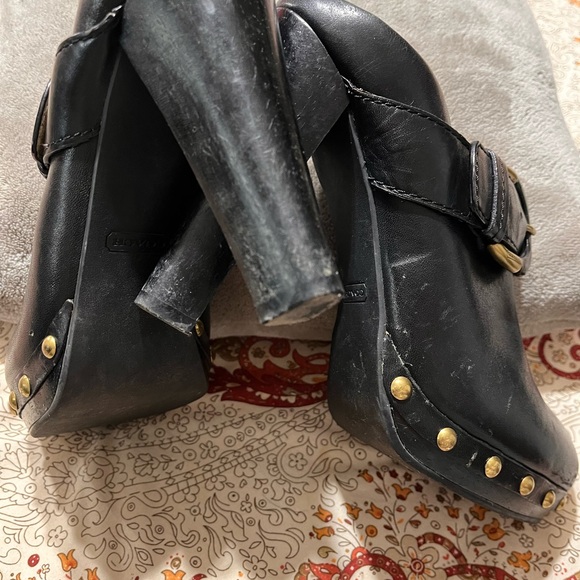 Coach Black Leather Mules - Picture 8 of 10